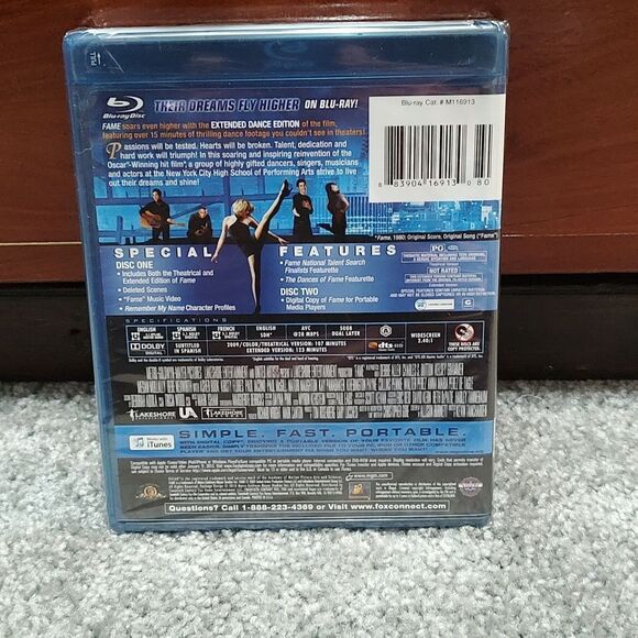 Fame Blu-ray 2 Disc Set Extended Dance Edition Includes Digital Copy NEW Sealed - Picture 2 of 3